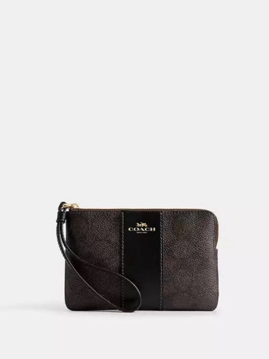 Coach Handbags - Coach Signature Canvas Wristlet